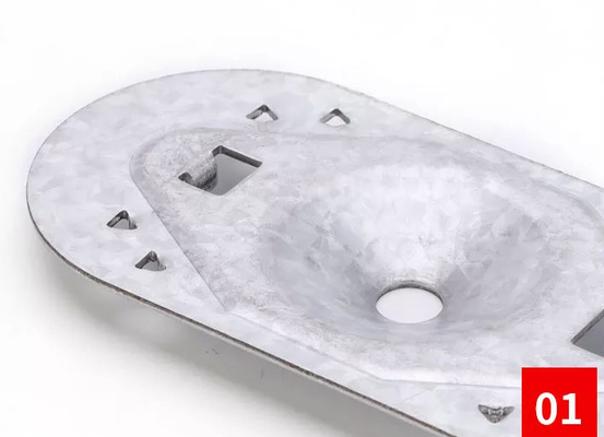 Su Yalıtım Membranını Çatı Güvertelerine Sabitlemek İçin Çinko Kaplı Çelik Oval Dikenli Levha