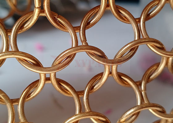 Mimari Tasarım İçin Gül Altın Metal Halka Hasır Perde 15mm