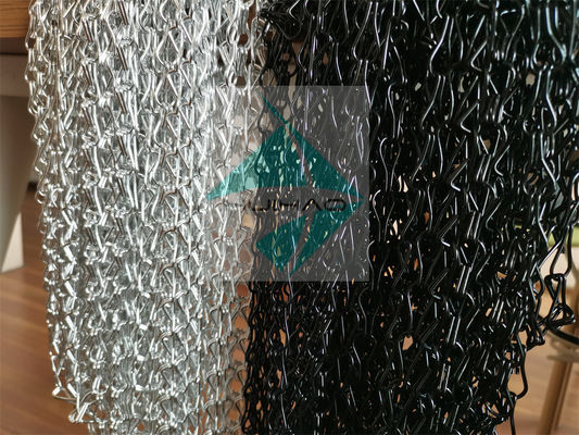 Duvar Bölücü 1.6mm Metal Örgü Perdelik Eloksallı Yüzey İşlem Alüminyum Zincir Bağlantısı