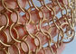 Oda Bölmesi İçin Altın Renkli Chainmail Mesh Kumaş 1.5x15mm