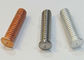 Bükülmüş Çelik Dişli Stud Kaynakçı Pimleri 1/4 &amp;quot;Kapasitör Deşarjlı Kaynak Makinesi için