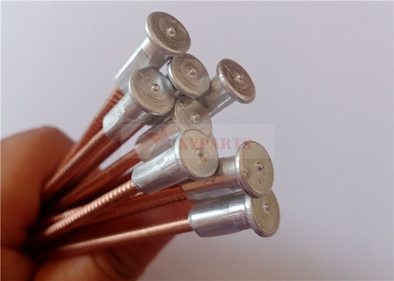 Gemi inşaatı M3x90mm Alüminyum tabanlı bakır kabuklu çelik çivi ile Bimetallik Cd Pins