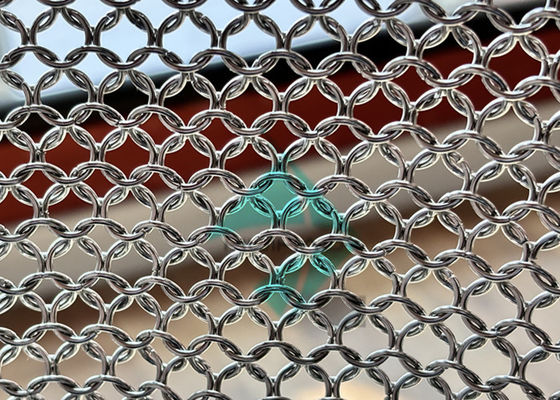 1.2x10mm Paslanmaz Çelik Metal Ring Mesh Dekorasyon için perdeler
