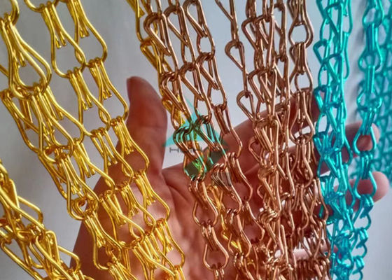 Anodize Alüminyum Kapı Zinciri Farklı Renkli Uçan Perde