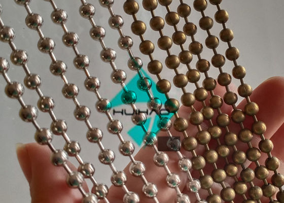 Metal Mesh Drapery Ball Bead Room Divider için Zincir Perde Perde Perde