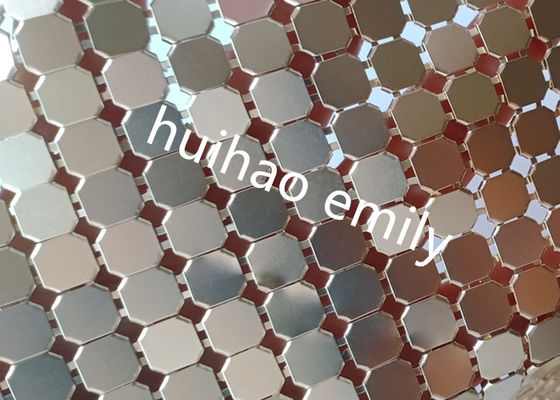 Dekorasyon için 8x8mm Parlak Alüminyum Sequin Metal Mesh Perde