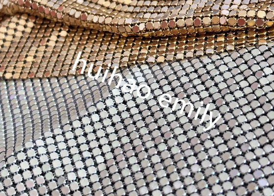 Dekorasyon için 8x8mm Parlak Alüminyum Sequin Metal Mesh Perde