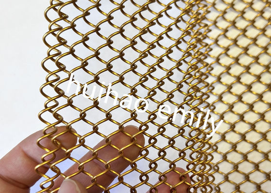 6x6mm Aperture Dekoratif Metal Mesh Perde Şömine Ekranı İçin
