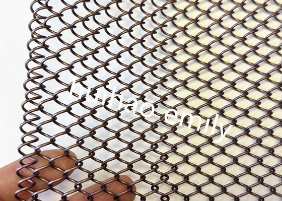 6x6mm Aperture Dekoratif Metal Mesh Perde Şömine Ekranı İçin