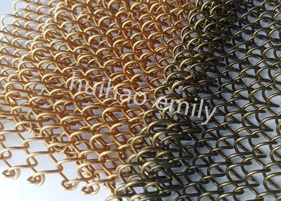 1Restoran Dekorasyonu İçin.2mm Tel Alüminyum Metal Mesh Perdeler