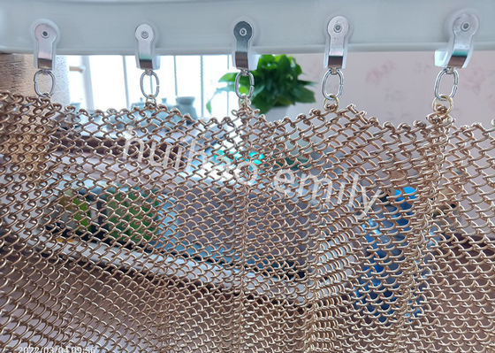 1Restoran Dekorasyonu İçin.2mm Tel Alüminyum Metal Mesh Perdeler