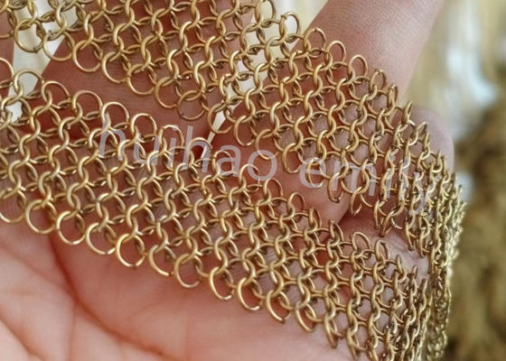 Paslanmaz çelik 7mm Ring Mesh Zincir Posta Perde