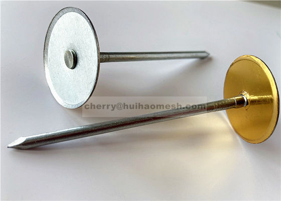 1" Kupa Başlı Kaynak Pimleri Hava Kanalı Yalıtım Bağlantı Elemanları, kanal sargısı, astar ve yalıtım için