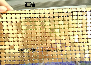 4mm Altın Renk Alüminyum Sequin Otel Dekorasyonu İçin Metal Ağı