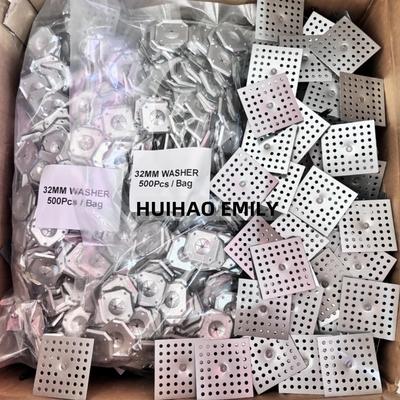 32mm Galvanizli Çelik Kare Kendini Kilitleyici Çamaşır Düzeltme 2.7mm İzolasyon Pinleri