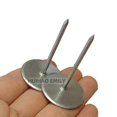 Galvanizli Çelik Fincan Başlı Kaynak Pimleri, 12ga Yalıtımlı Fincan Başlı Pimler Kağıt Tabanlı