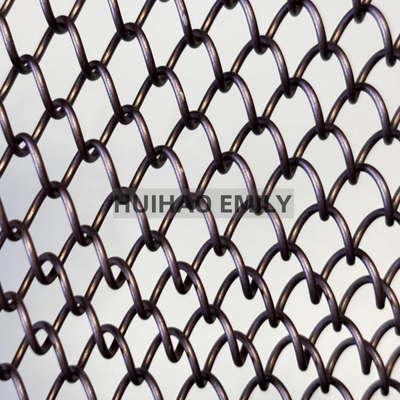 0.8mmx8mm Alüminyum Alaşım Metal Bobin Perde Esnek Metal Ağı Perde