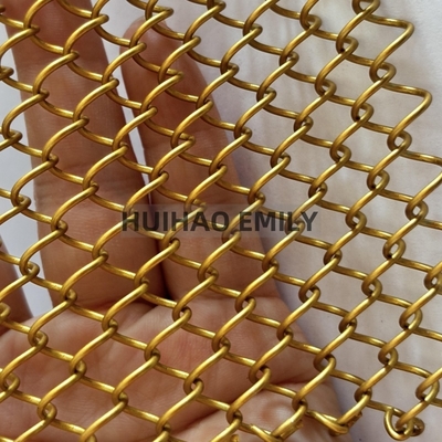 0.8mmx8mm Alüminyum Alaşım Metal Bobin Perde Esnek Metal Ağı Perde