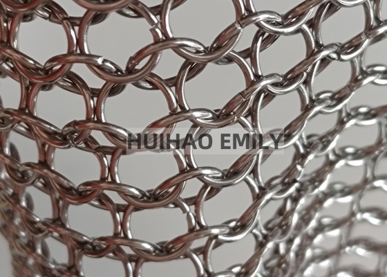 İç Dekorasyon İçin 0.8x7mm Kaynaklı Tip Metal Halka Örgü Perde