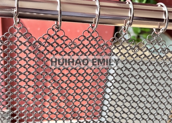 Dekoratif Ring Mesh Perde Perde, Özel Renkli Metal Mesh Perde