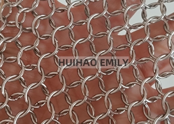 Dekoratif Ring Mesh Perde Perde, Özel Renkli Metal Mesh Perde