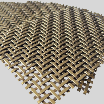 Bronz Kaplamalı Mimari Metal Mesh Dolap ve Kaplama İçin