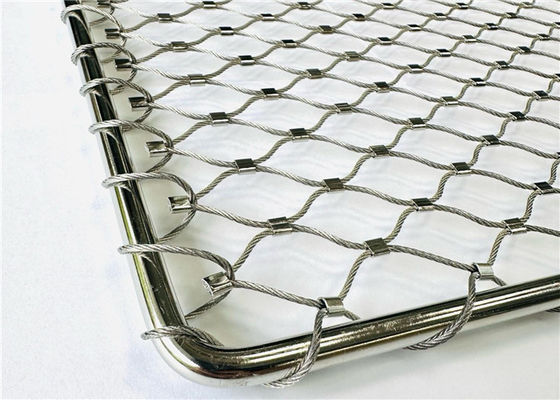 2mm 316 Kalite Esnek Paslanmaz Çelik Halat Örgüsü Hayvanat Bahçesi Hayvanat Muhafazaları ve Kuş Ağı İçin
