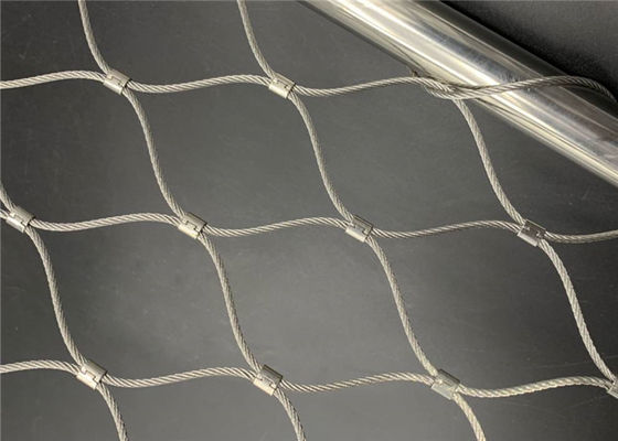 2,5 mm Paslanmaz Çelik Kovanlı Halat Ağı Güçlü ve Esnek Bina Cephesi Yeşil Duvar İçin