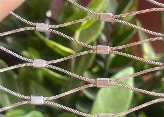 2,5 mm Paslanmaz Çelik Kovanlı Halat Ağı Güçlü ve Esnek Bina Cephesi Yeşil Duvar İçin