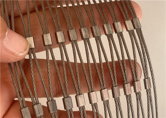 3.0mm Paslanmaz Çelik Halat Örgü Çit Korkuluk Dolgusu İçin Kullanılan Düşmeyi Önleyici Ağlar