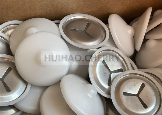 304 Kalite Paslanmaz Çelik Ses Yalıtım Klipsleri, Beyaz Polikaplarla 38mm CD Kaynak Pimlerine Monte Edilmiş