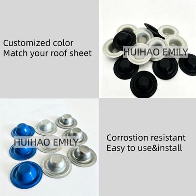 35mm Galvalume Metal Screw Cap For Roofing Screw In Corrugated Steel Roof Fasteners