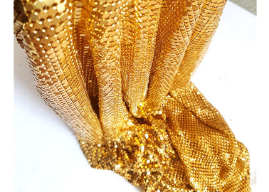 4mm Altın Renk Alüminyum Sequin Otel Dekorasyonu İçin Metal Ağı