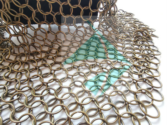 2mm 20mm Metal Ring Mesh Bölme Perde Perde Dekorasyonu