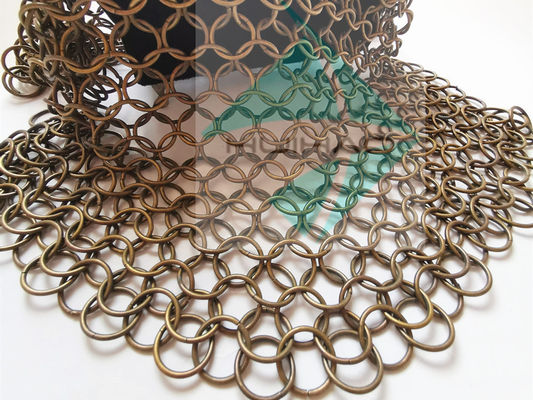 2mm 20mm Metal Ring Mesh Bölme Perde Perde Dekorasyonu