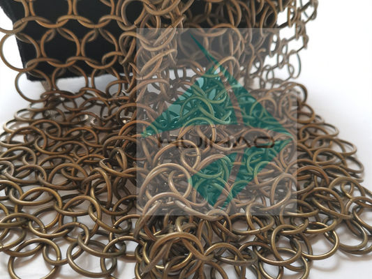 2mm 20mm Metal Ring Mesh Bölme Perde Perde Dekorasyonu