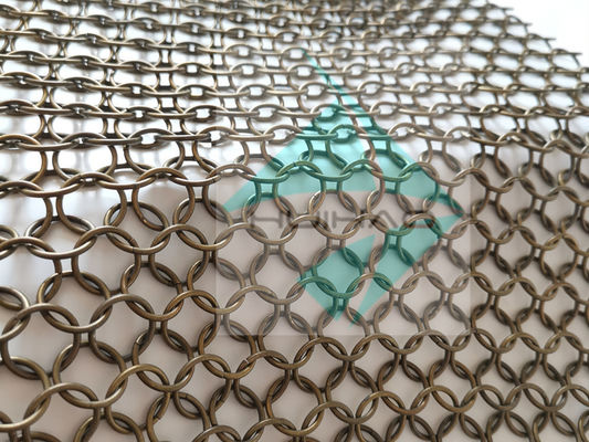 2mm 20mm Metal Ring Mesh Bölme Perde Perde Dekorasyonu