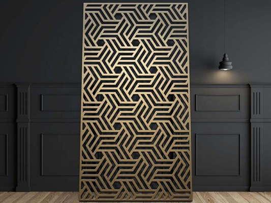 1220x3050mm Dış Cephe Çiti için Lazer Kesim Alüminyum Mesh Panel