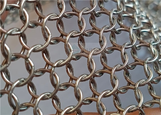 Mimari Yapılar için 7mm Paslanmaz Çelik 316 Halka Örgü Perde - Metal Zincir Posta Mesh