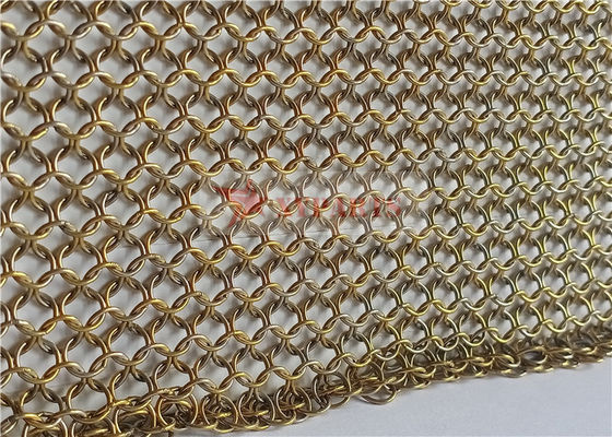 Dış Tasarım İçin 12mm Chainmail Hasır Perdeler Paslanmaz Çelik