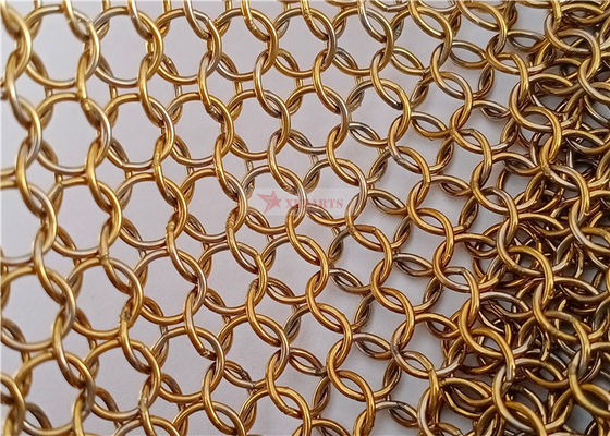 0.8x7mm Paslanmaz Çelik Ring Mesh Alışveriş Merkezi Gece Kapamaları İçin