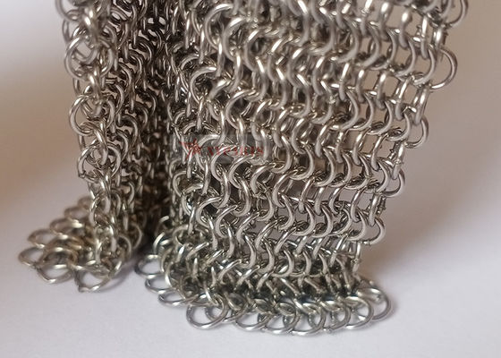 Oda Perdesi İçin Kaynaklı Paslanmaz Çelik Chainmail Hasır