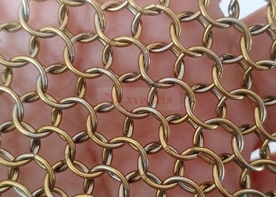 Uzay Bölücü Perde için Galvanik 0.8mm X 7mm Metal Halka Örgü