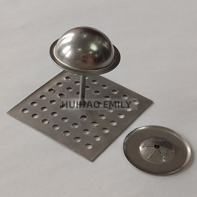 50mmx50mm Perforated Base Isolation Hanger Pins With Self-Locking Washer (Kendini Kilitleyen Çamaşır makinesiyle)