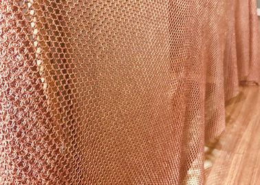 Konser Salonları Perdelik Bakır Halka Hasır Chainmail Tipi 1mm Dia 8mm Diyafram