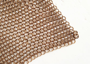 Uzay Bölücü için Bakır Tel 1.2mm Çapı Chainmail Metal Halka Mesh