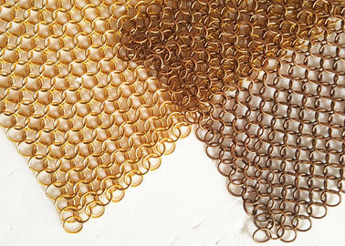 Decoraive İç Bölme için Işık Dağınık Chainmail Metal Halka Mesh
