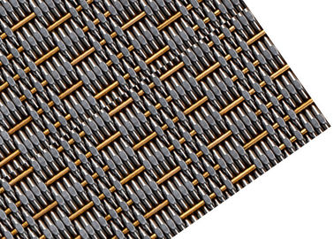 Dekoratif Metal Cephe Giydirme Cephe, Perde Duvar İçin Kıvrımlı Tip Dokuma Tel Kumaş