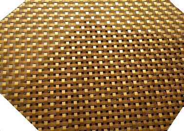 Altın Renk Mimari Hasır, Kıvrımlı Düz ​​Tel Ekran Örgü 6mm Diyafram