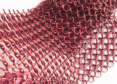 Oda Dekorasyonu için Mimari Dekorasyon Paslanmaz Çelik Metal Halka Mesh